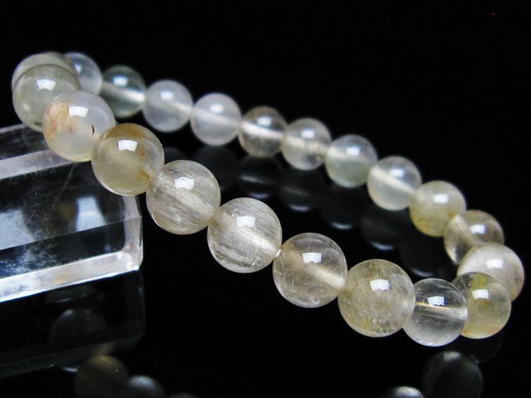 キャッツアイプラチナルチル ブレスレット 8mm [t684-3569] 1枚目