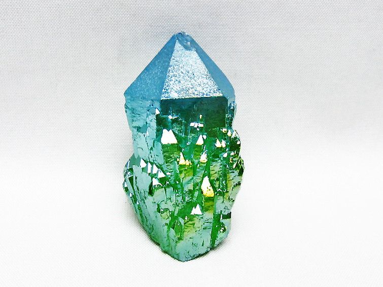オーラ水晶 オーラクリスタル カテドラルライブラリー  原石 (グリーン)[T693-5284] 1枚目