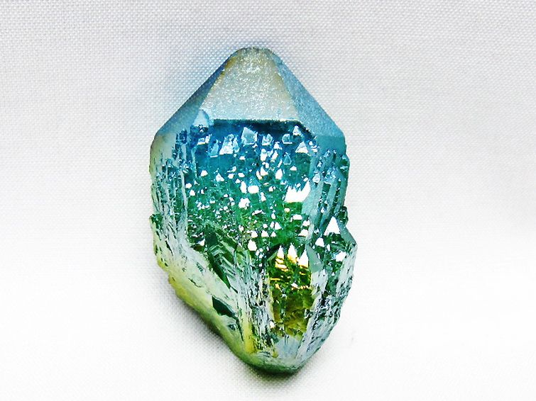 オーラ水晶 オーラクリスタル カテドラルライブラリー  原石 (グリーン)[T693-5308] 1枚目