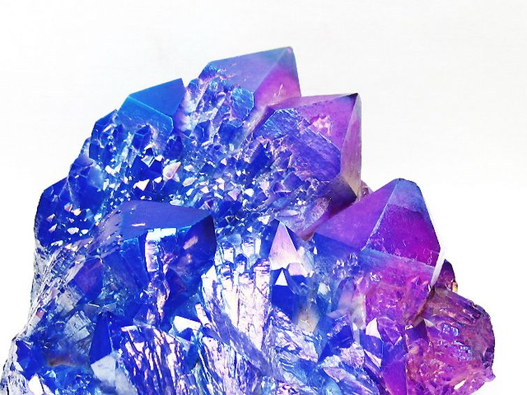 1.1Kg オーラ水晶 オーラクリスタル クラスター (レインボーブルー) [t693-5402] 3枚目