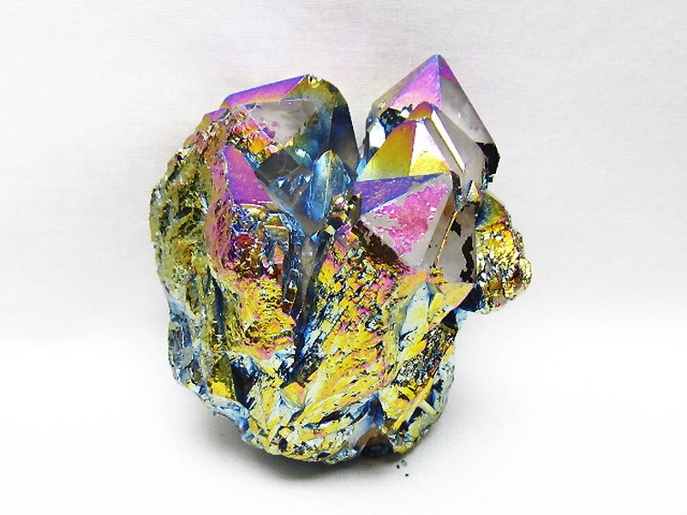 オーラ水晶 オーラクリスタル クラスター (レインボー) [t693-5408] 1枚目