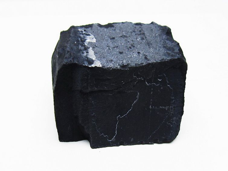 北海道上ノ国町産 ブラックシリカ 原石 [t694-5184] 1枚目