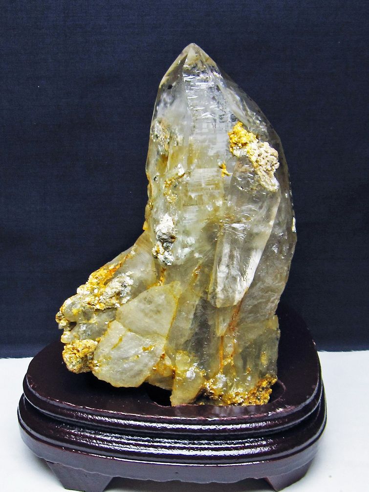 1.4Kg 雲母入り ライトニング水晶 原石[T695-7953] 1枚目