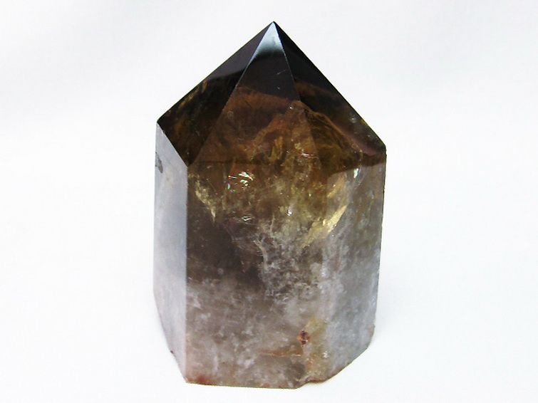虹入り ライトニング水晶ガーデン水晶 六角柱 [t705-6582] 1枚目