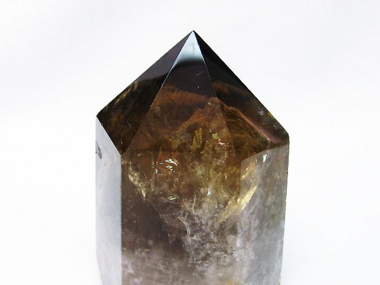虹入り ライトニング水晶ガーデン水晶 六角柱 [t705-6582] 2枚目