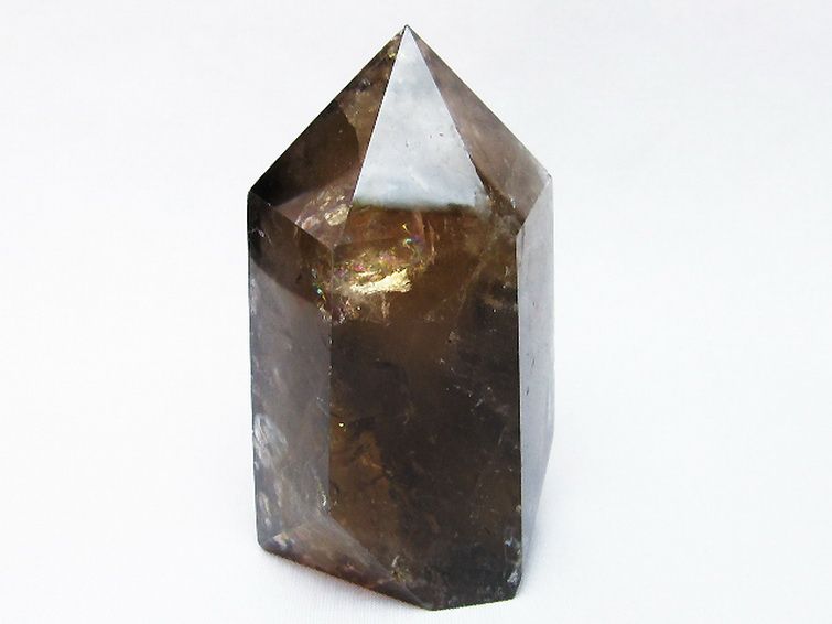 虹入り ライトニング水晶ガーデン水晶 六角柱 [t705-6586] 1枚目