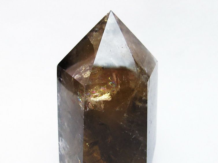 虹入り ライトニング水晶ガーデン水晶 六角柱 [t705-6586] 2枚目