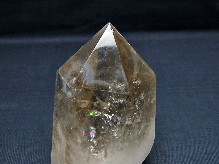 虹入り ライトニング水晶ガーデン水晶 六角柱[T705-7602] 3枚目