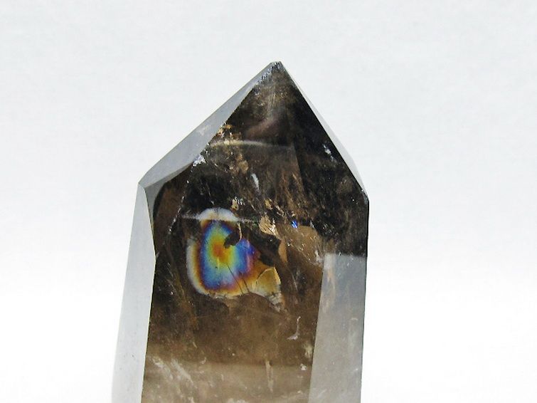 虹入り ライトニング水晶ガーデン水晶 六角柱[T705-7672] 2枚目