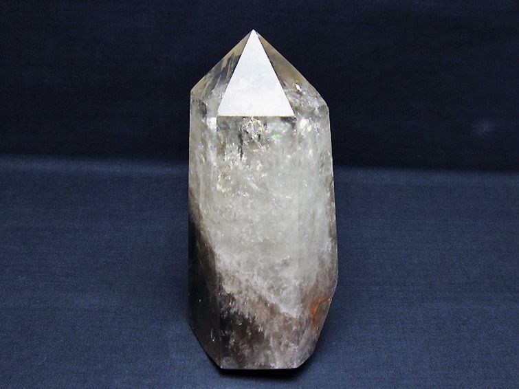 虹入り ライトニング水晶ガーデン水晶 六角柱[T705-7684] 1枚目