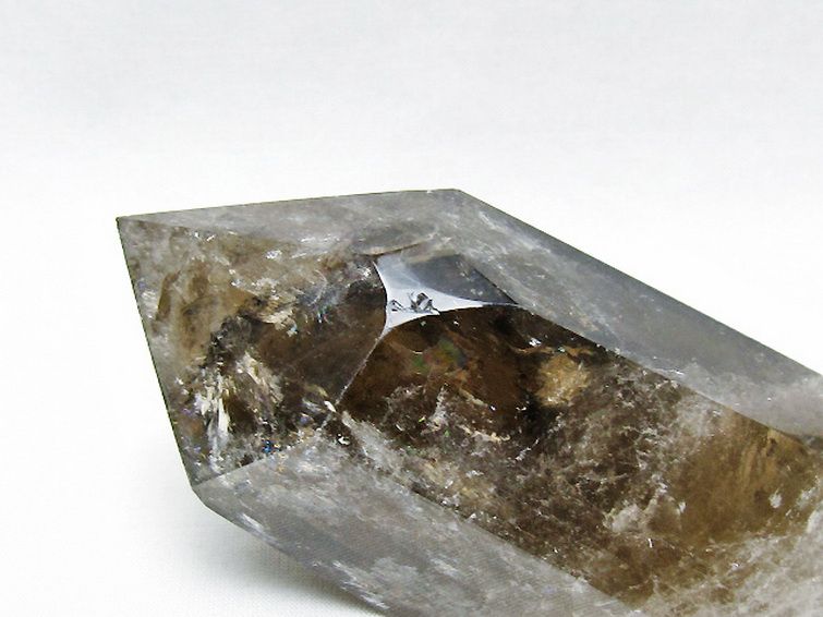 水晶 虹入り ライトニング水晶ガーデン水晶 六角柱[t705-7717]