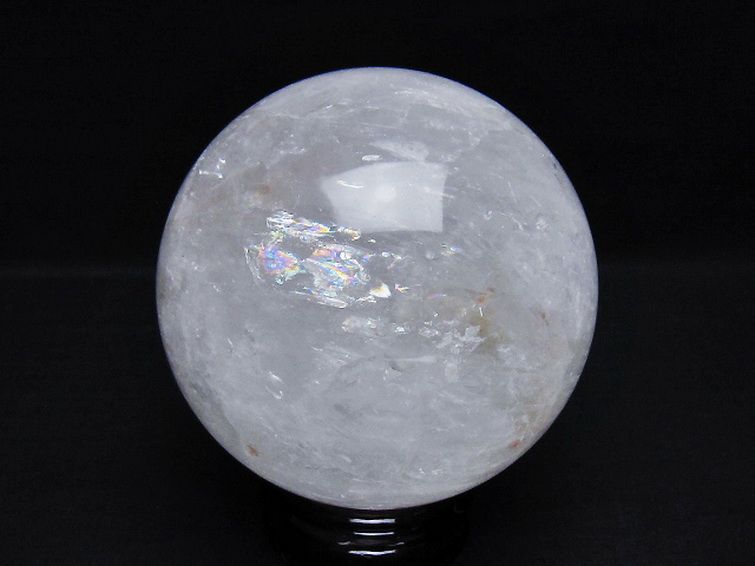 1.4Kg 虹入り ヒマラヤ水晶 丸玉 105mm [T718-3448] 3枚目