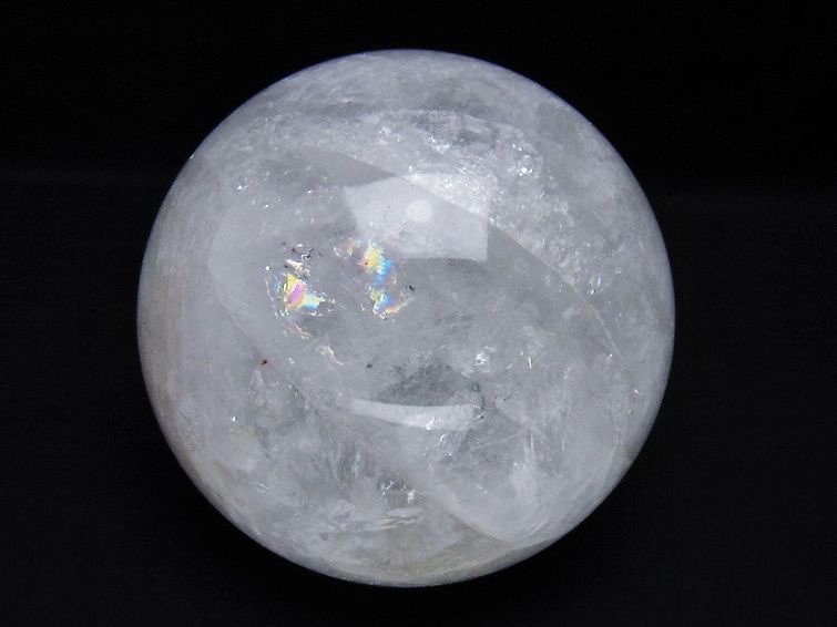 1.7Kg 虹入り ヒマラヤ水晶 丸玉 110mm [T718-3453] 1枚目