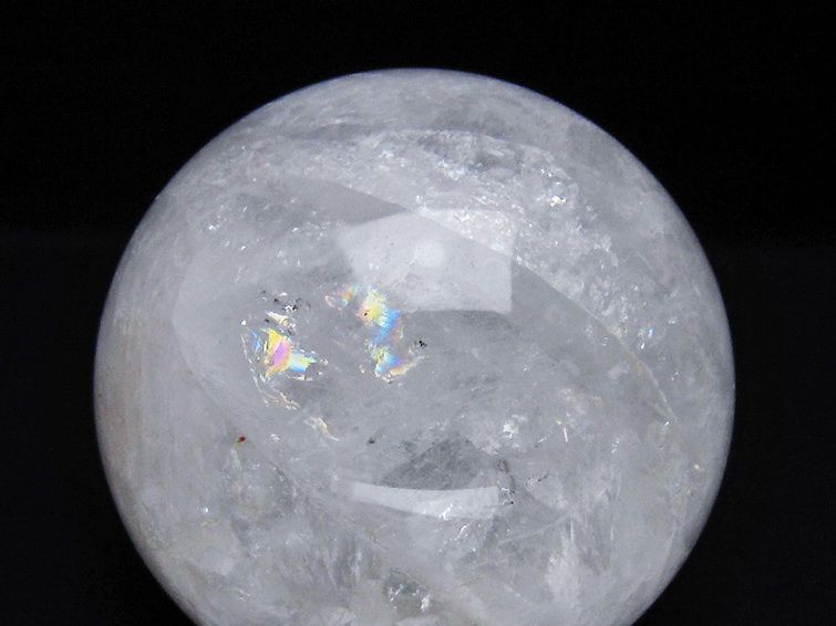 1.7Kg 虹入り ヒマラヤ水晶 丸玉 110mm [T718-3453] 2枚目