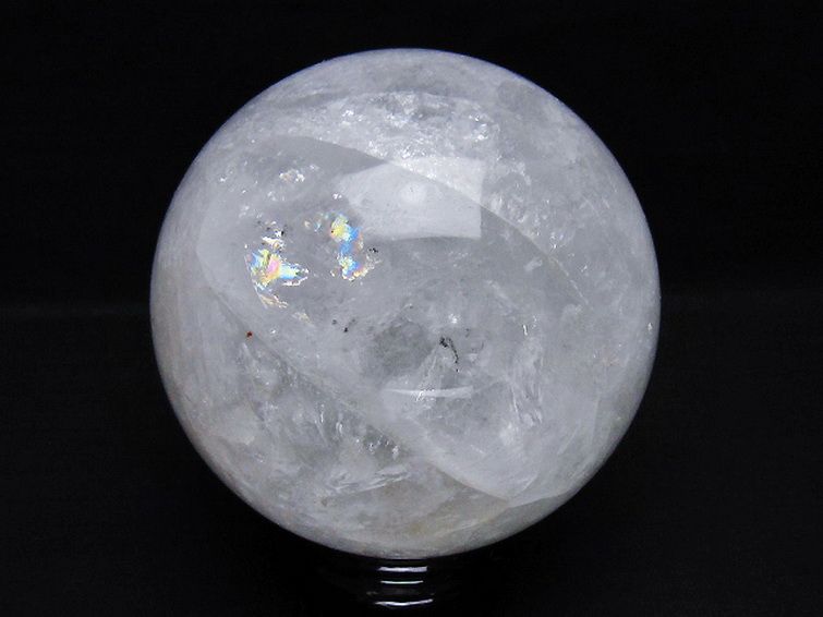 1.7Kg 虹入り ヒマラヤ水晶 丸玉 110mm [T718-3453] 3枚目