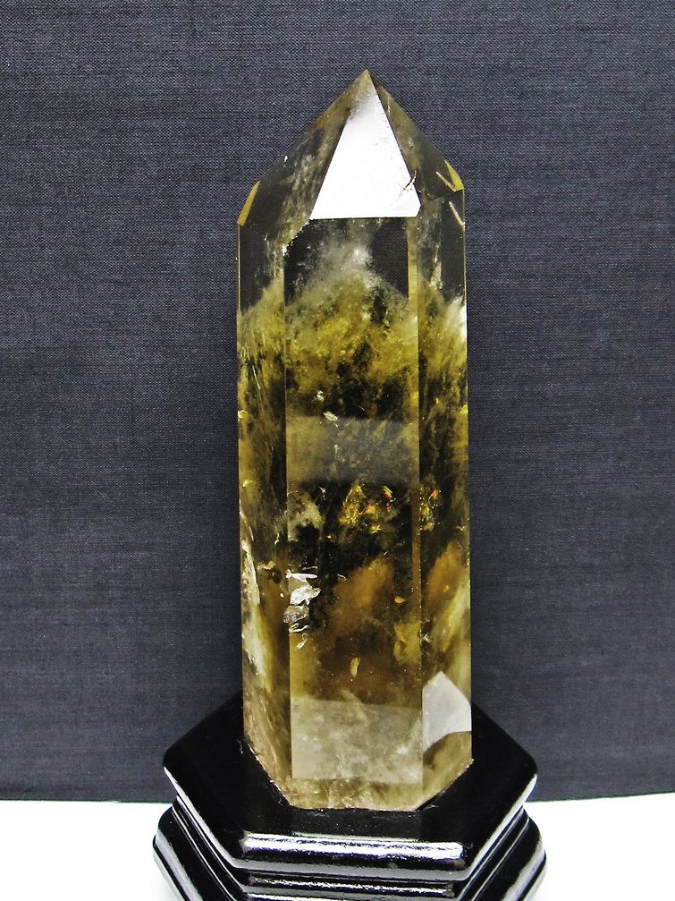シトリン水晶 六角柱 [t719-4964] 1枚目