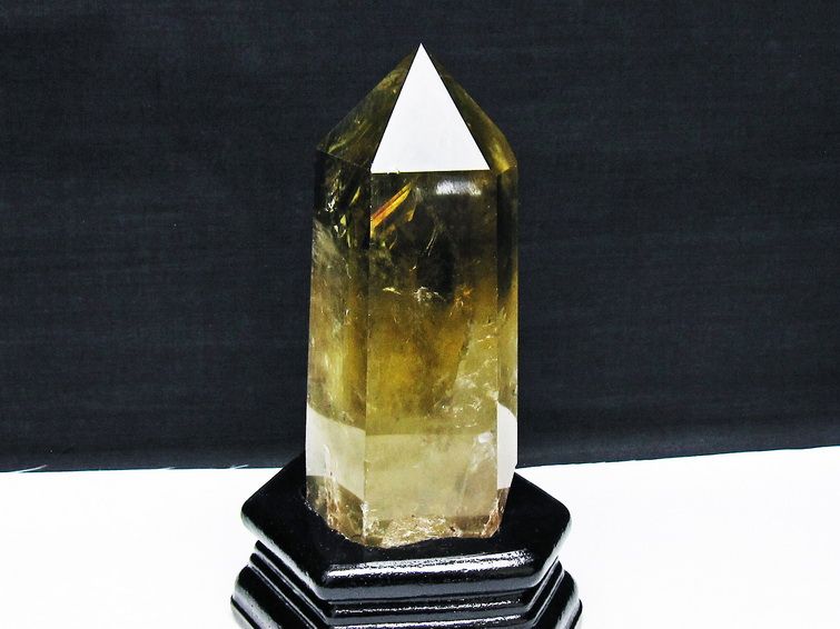 シトリン水晶 六角柱 [t719-4974]