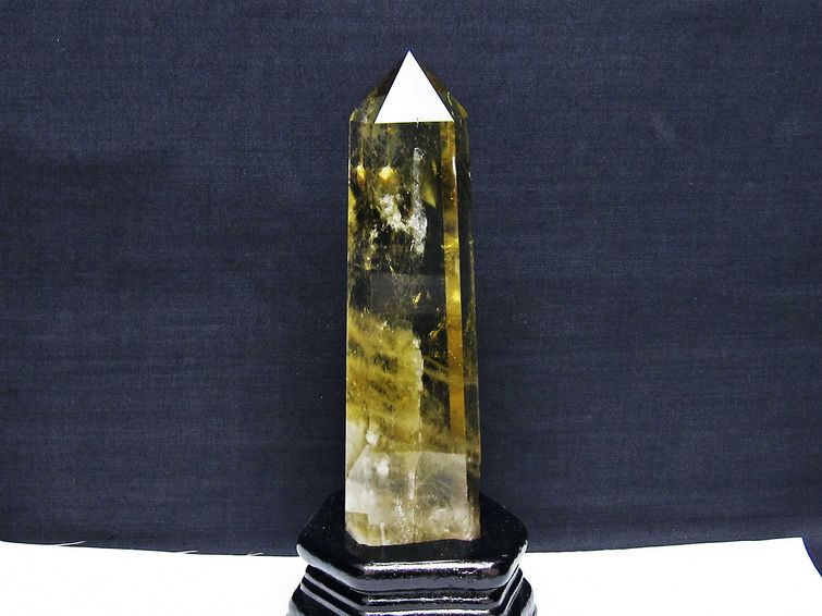 シトリン水晶ファントム 六角柱 [t719-4990] 1枚目