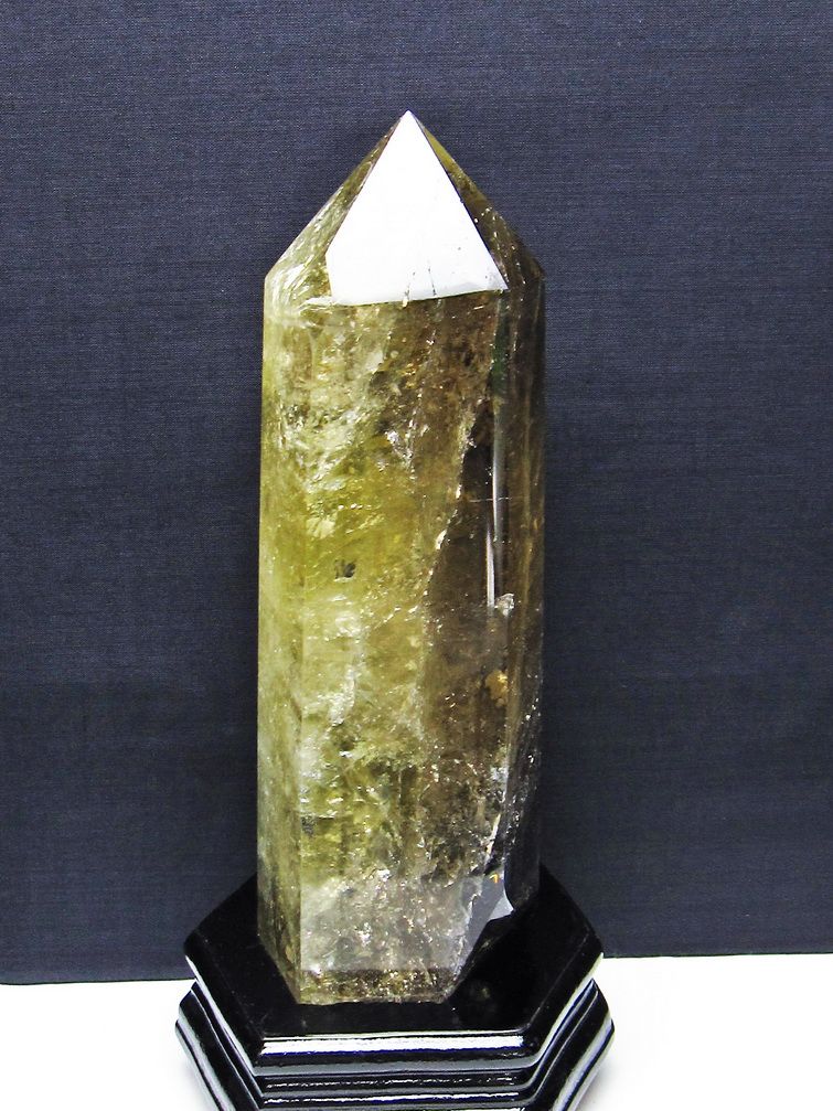 1.9Kg 虹入り シトリン水晶 六角柱[T719-5045] 1枚目