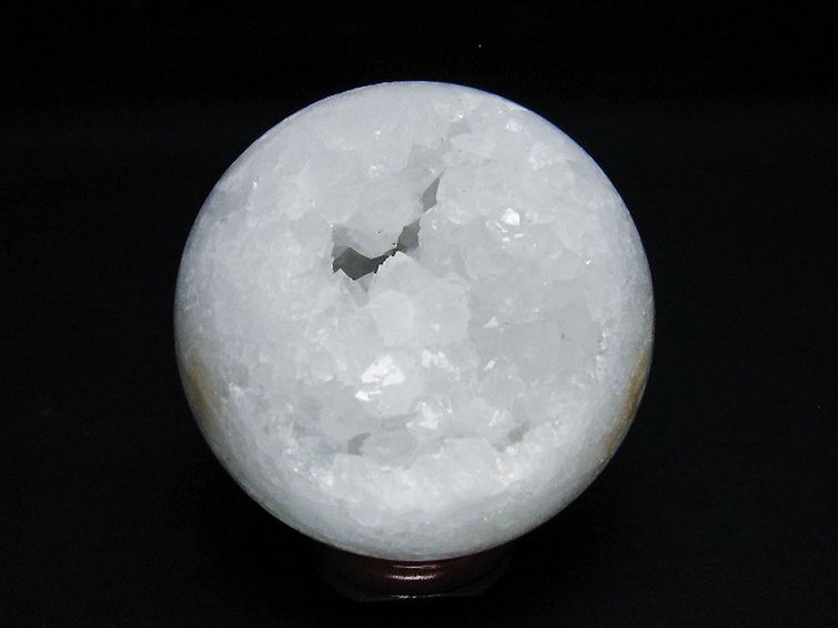 モロッコ産 水晶 笑口 丸玉 70mm [t722-873] 3枚目