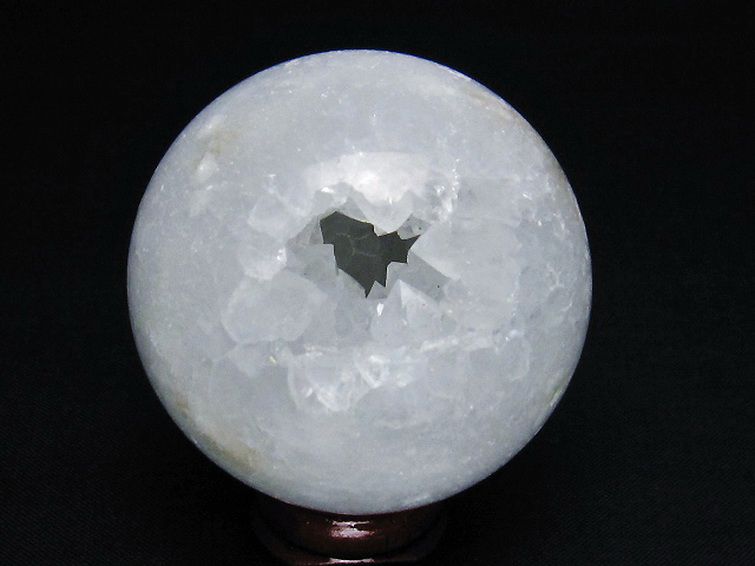 モロッコ産 水晶 笑口 丸玉 53mm [t722-928] 3枚目