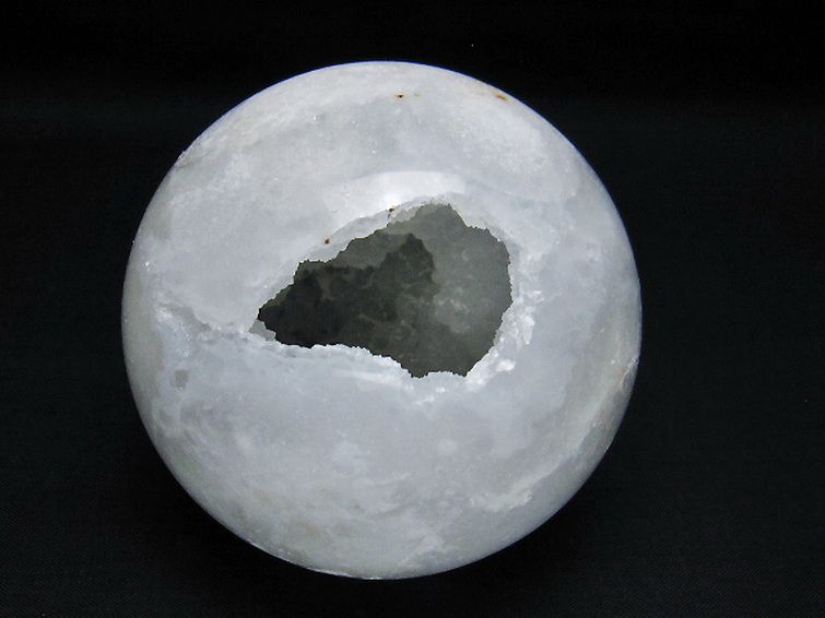 モロッコ産 水晶 笑口 丸玉 80mm [t722-966] 1枚目