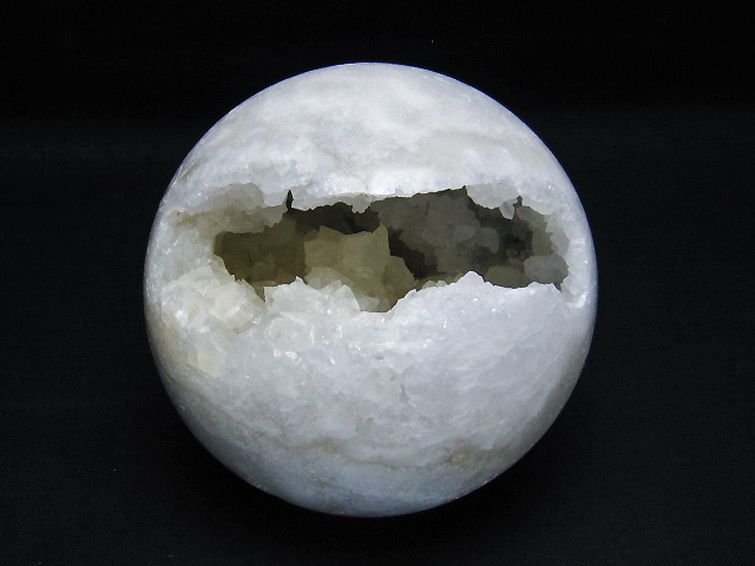 モロッコ産 水晶 笑口 丸玉 86mm [t722-976] 1枚目