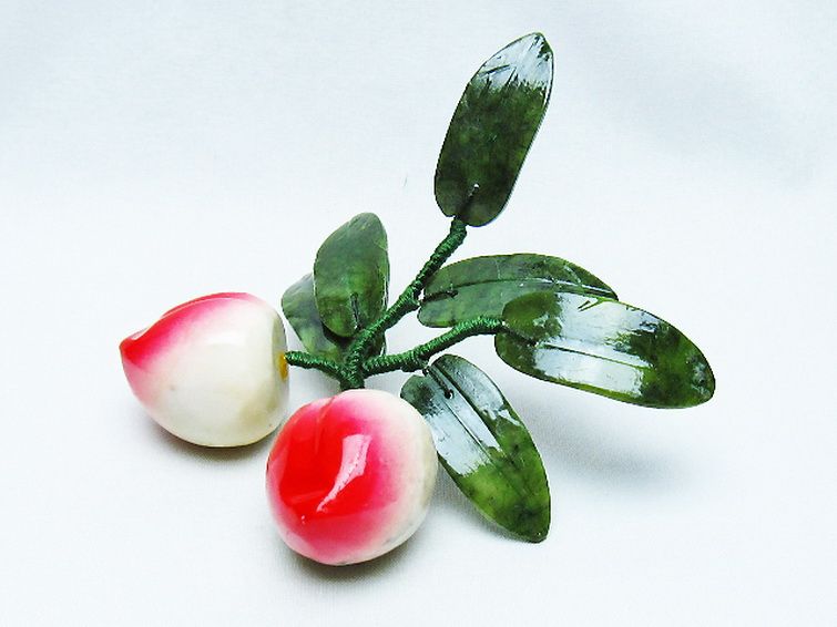 アゲートモモ鉢植え 置物[T726-1567] 3枚目