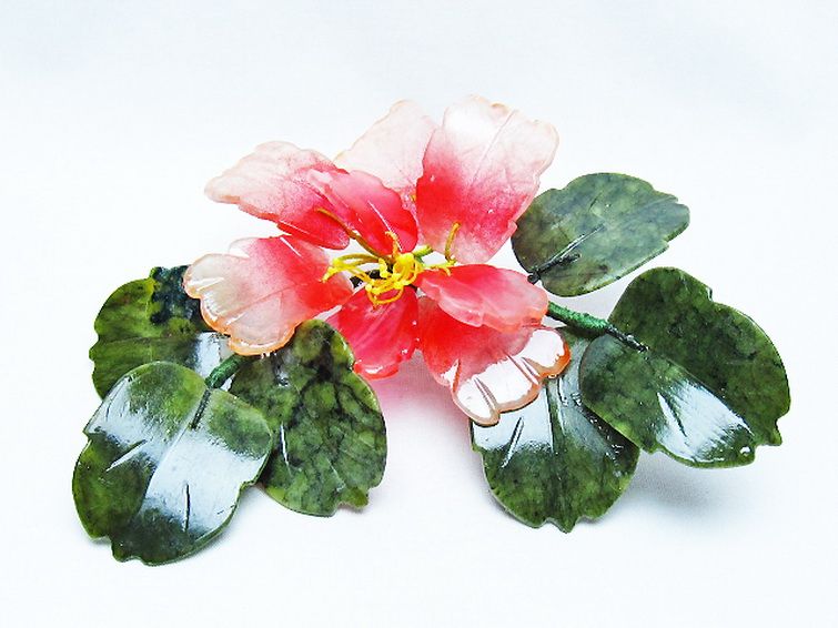 アゲートツツジ鉢植え 置物[T726-1580] 2枚目