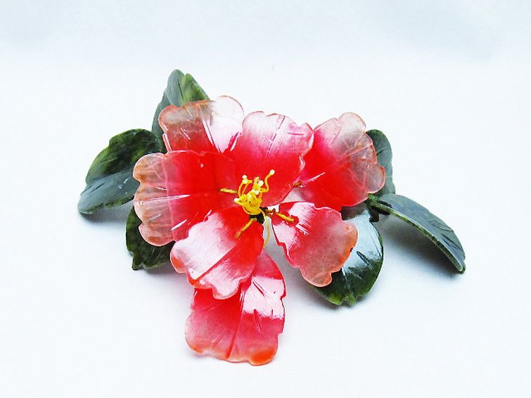 アゲートツツジ鉢植え 置物[T726-1586] 3枚目