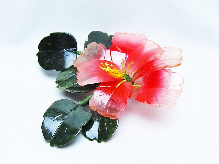 アゲートツツジ鉢植え 置物[T726-1590] 2枚目