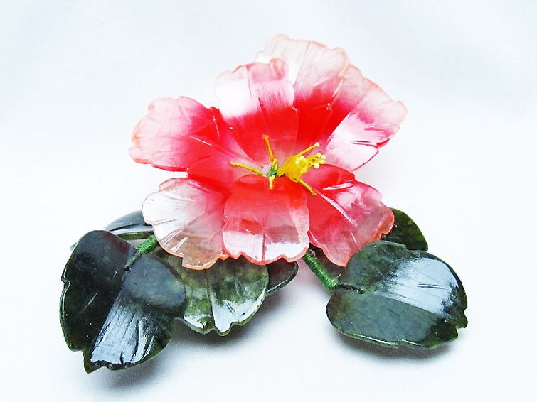 アゲートツツジ鉢植え 置物[T726-1590] 3枚目