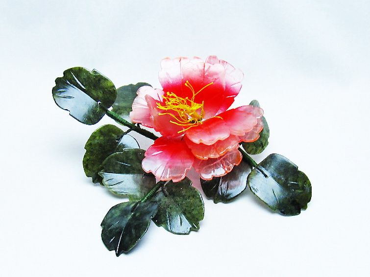 アゲートツツジ鉢植え 置物[T726-1592] 3枚目