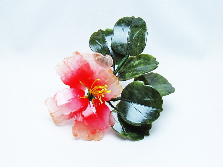 アゲートツツジ鉢植え 置物[T726-1593] 2枚目