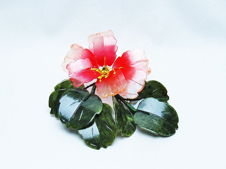 アゲートツツジ鉢植え 置物[T726-1593] 3枚目