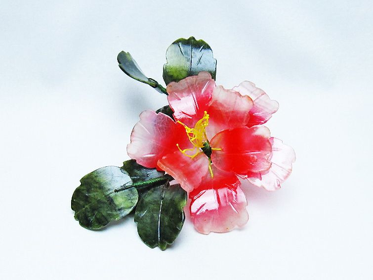 アゲートツツジ鉢植え 置物[T726-1596] 2枚目