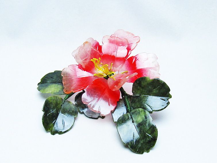 アゲートツツジ鉢植え 置物[T726-1596] 3枚目