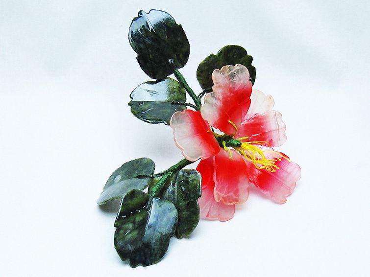 アゲートツツジ鉢植え 置物[T726-1597] 3枚目