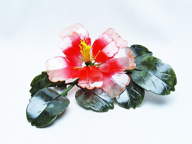 アゲートツツジ鉢植え 置物[T726-1600] 3枚目