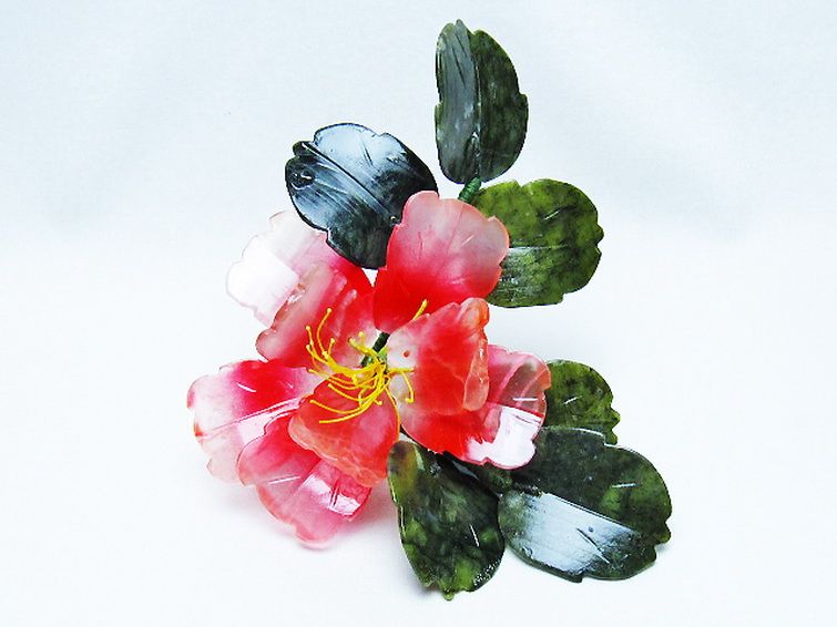 アゲートツツジ鉢植え 置物[T726-1604] 3枚目