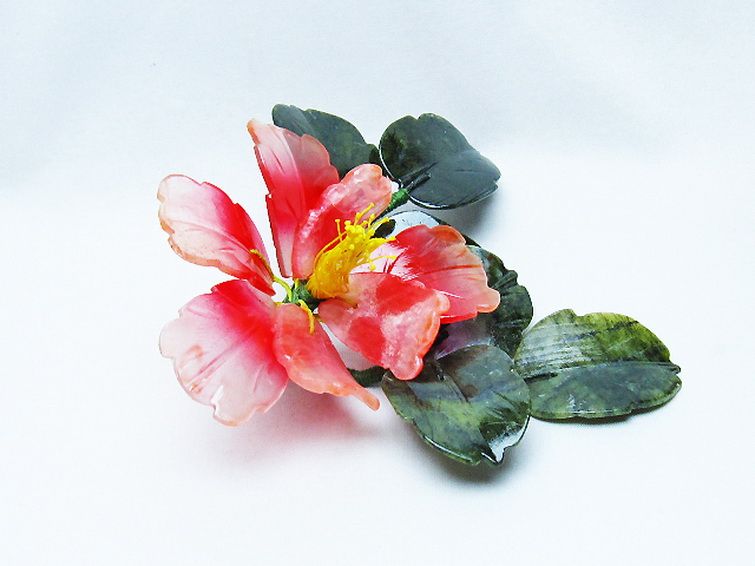 アゲートツツジ鉢植え 置物[T726-1606] 2枚目