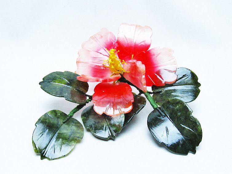 アゲートツツジ鉢植え 置物[T726-1606] 3枚目