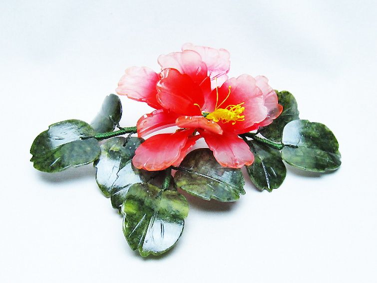 アゲートツツジ鉢植え 置物[T726-1608] 2枚目