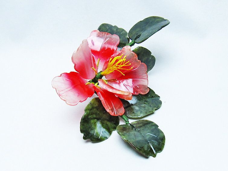 アゲートツツジ鉢植え 置物[T726-1609] 3枚目