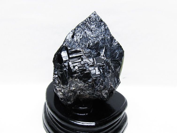 1.1Kg 山東省産 モリオン 純天然 黒水晶 原石[t728-2325]