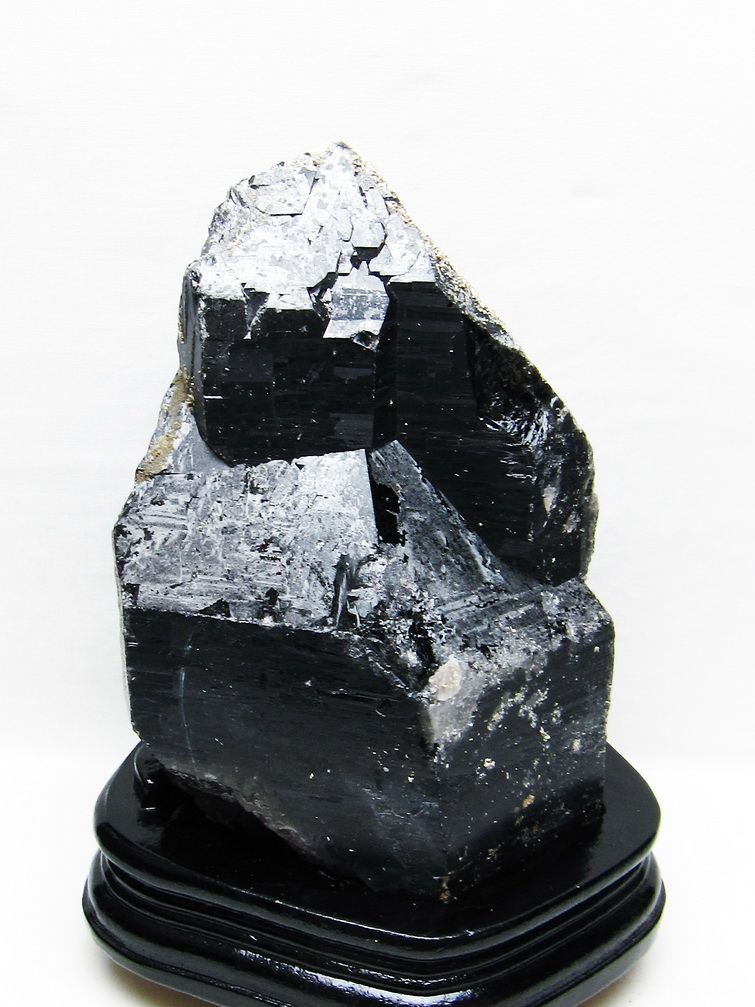3.2Kg 山東省産 モリオン 純天然 黒水晶 原石[T728-2404] 1枚目