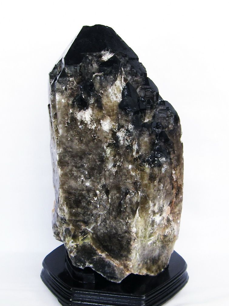 37.3Kg モリオン 純天然 黒水晶 カテドラルライブラリー 水晶 原石同梱不可[T735-3756] 1枚目