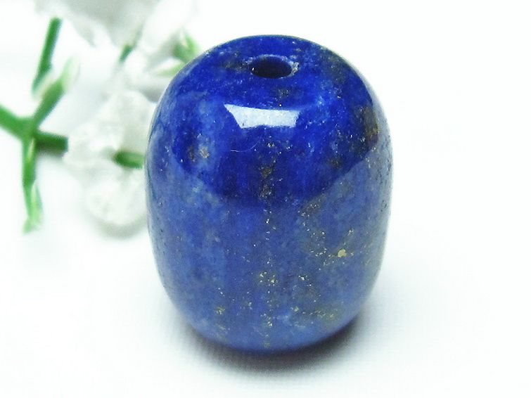 ラピスラズリ バレル型 ビーズ[T74-2965] 1枚目