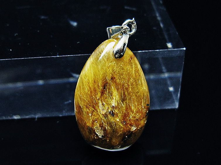 ゴールドタイチンルチル ペンダント [T741-2039] 1枚目