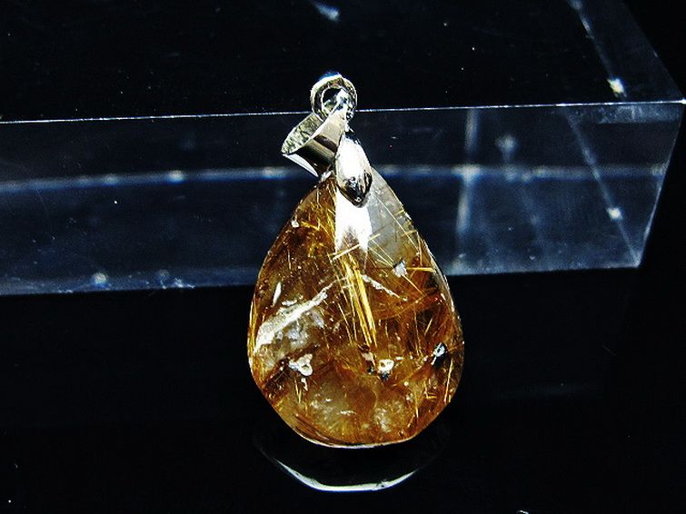 ゴールドタイチンルチル ペンダント [T741-2050] 1枚目